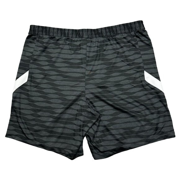 Nike Dri Fit Mens Black Gray Activewear Shorts Elastic Drawstring Waist Size XXL - Picture 2 of 9